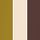 X3 Chocolate Brown, Olive Green and Ecru