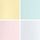 Ecru White / Pink / Yellow / Green