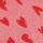 Pink Suede Heart Print