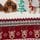Burgundy Red Santa & Snow