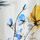 White/Blue Floral Print