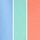Blue/Green/Orange Pastel Plain