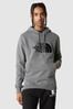 The North Face Grey Mens Light Drew Peak you Pullover Hoodie