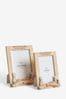 Wood Effect Pebble Family Photo Frame