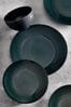 Sage Green Logan Reactive Glaze 12 Piece Dinner Set, Regular