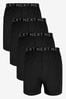 Black 100% Cotton 4 pack Boxers, 4 pack