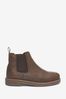 Brown Warm Lined Leather Chelsea Boots