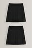 Black 2 Pack Pleat Skirts (3-16yrs), Standard