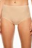 Beige Chantelle Soft Stretch Seamless One Size High Waisted Knickers