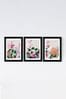 East End Prints Set of 3 Summerly Hollyhocks Wall Prints Set by Ana Rut Bre