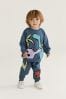 Marineblau - Sweatshirt mit Motiv und Jogginghose im Set (3 Monate bis 7 Jahre)
