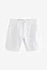 Weiß - Stückgefärbte Denim-Shorts