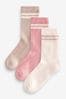 Neutral Regular Length Cotton Rich Cushioned Sole Ankle Socks 3 Pack, Regular Length