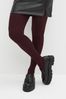 Berry Red Knitted Tights 1 Pack