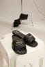 Black Barbour® International Kinghorn Quilt Slider Sandals