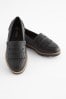 Black School Tassel Loafers, Standard Fit (F)