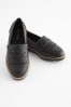 Black Standard Fit (F) School Tassel Loafers