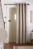 Natural Heavyweight Chenille Super Thermal Eyelet Door Curtain