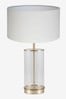 Pacific Champagne Gold Westwood Clear Glass Metal Table Lamp