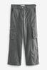 Charcoal Grey Adjustable Waist Cargo Trousers, Regular