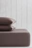 Taupe Brown Cotton Rich Sheet, Deep Fitted