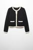 Mango Black Knitted Buttoned Jacket