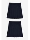 Navy Blue Slim Waist Pleated School Skirts 2 Pack (3-16yrs), Slim Waist