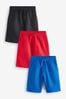Red/Navy 3 Pack Basic Jersey Shorts (3-16yrs), 3 Pack