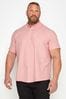 BadRhino Big & Tall Pink Short Sleeve Poplin Shirt