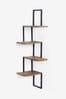 Wood Bronx Corner 4 Tier Shelves