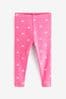 Bright Pink Rainbow Rib Jersey Leggings (3mths-7yrs)