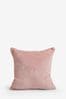 Blush Pink Soft Velour Cushion, 45 x 45cm