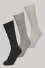 Superdry Grey Organic Cotton Unisex Core Rib Crew Socks 3 Pack