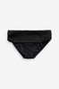 Black Roll Top Bikini Bottoms, Roll Top