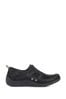 Pavers Black Womens Casual Leather Shoes