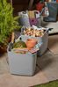 Wham Set of 3 Grey 15Ltr Flex-Square Plastic Storage Tubs