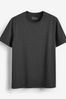 Grey Charcoal Marl Slim Fit Essential Crew Neck T-Shirt, Slim Fit