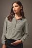 Black Long Tall Sally Stripe Shirt