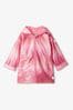 Pink/White Hatley Waterproof Summer Zip up Hooded Rain Jacket