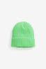 Sage Green Rib Beanie Hat (1-16yrs)