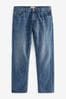 Dark Blue 100% Cotton Authentic Jeans, Straight Fit
