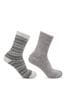 Totes Fairisle/Grey Ladies Fair Isle Chenille Bed Socks Pack Of 2