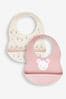 Ditsy Mouse JoJo Maman Bébé 2-Pack Silicone Bib Set