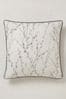 Natural Willow Embellished Floral Cushion