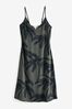 Khaki Green Midi Strappy Summer Slip Dress, Regular