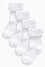 Weiß - Baby Socken mit Umschlag, 4er-Pack (0 Monate bis 2 Jahre)