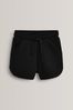 Black Jersey Shorts textured-pattern (3-16yrs)