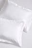 White 300 Thread Count Collection Luxe Standard 100% Cotton Pillowcases Set of 2, Regular