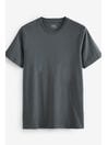 Charcoal Grey Slim Essential Crew Neck T-Shirt, Slim