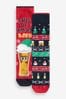 Beer Pattern 2 Pack Christmas Novelty Socks